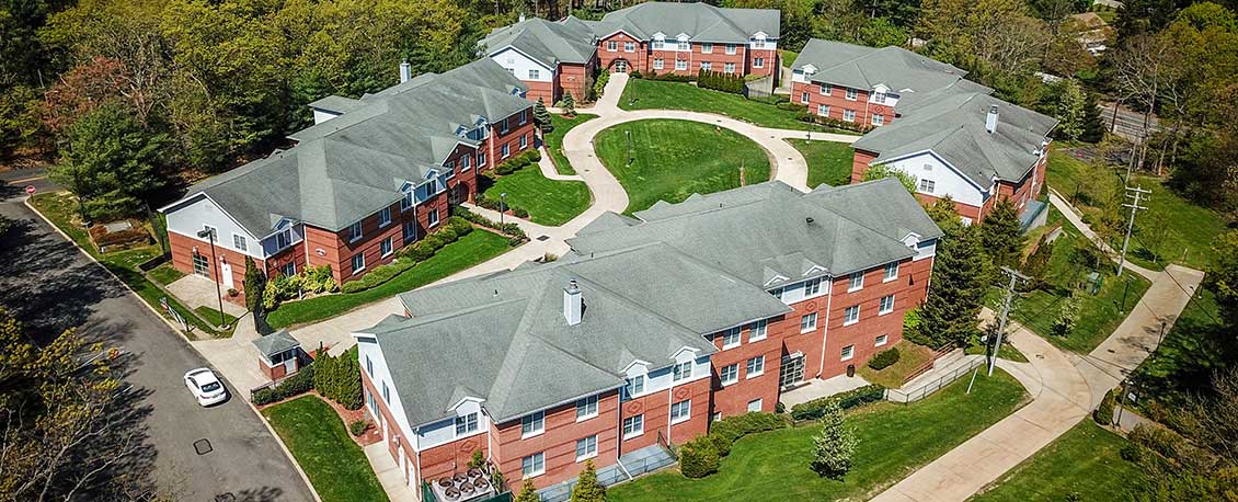 Aerial view of Five Towns College dormitories